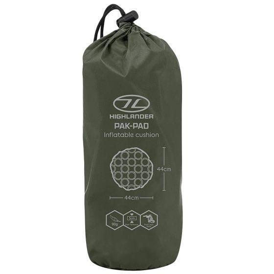 Almofada de ar Highlander Pak-Pad - Verde-Azeitona