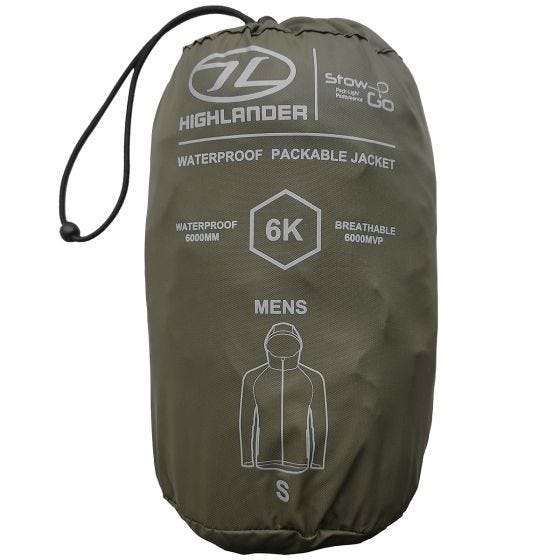 Casaco compacto Highlander Stow & Go - Verde-Azeitona