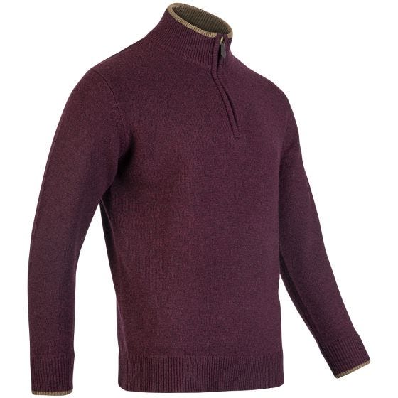 Pulôver com gola de fecho Jack Pyke Ashcombe - Plum