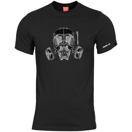 T-Shirt Pentagon Ageron Gas Mask Preto
