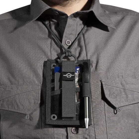 Carteira Pentagon ID Card Holder - Preto