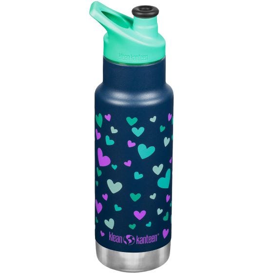 Termo com sistema de vácuo Klean Kanteen Kid Kanteen 355ml Classic - Navy Hearts