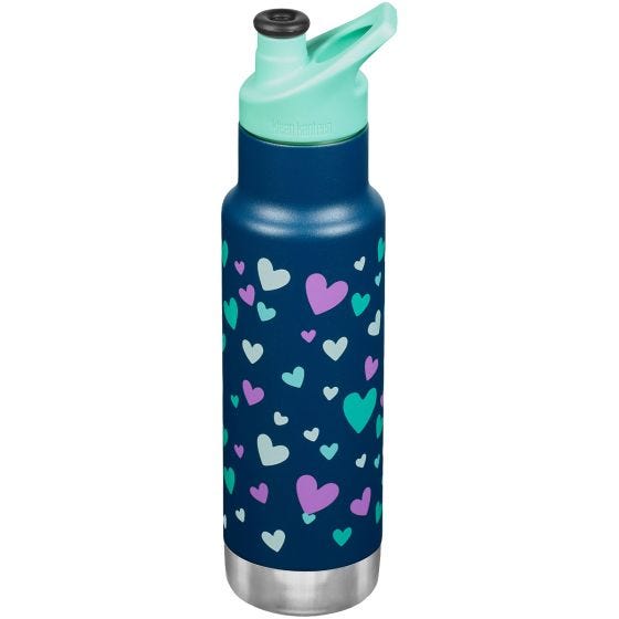 Termo com sistema de vácuo Klean Kanteen Kid Kanteen 355ml Classic - Navy Hearts