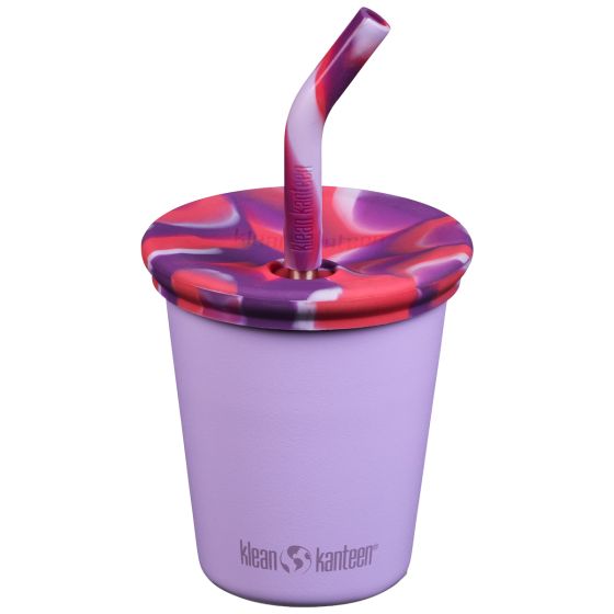 Caneca Klean Kanteen Kids 295ml w/Straw Lid - Crocus Petal