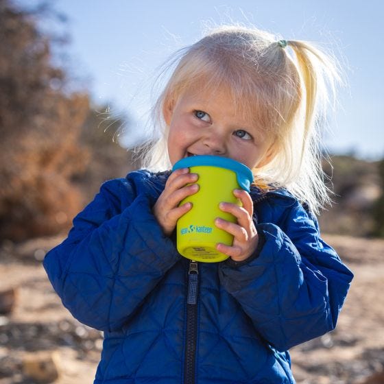 Klean Kanteen Kid's Cup Sippy Lid 2-Pack - Azul/ Azul Tie Dye