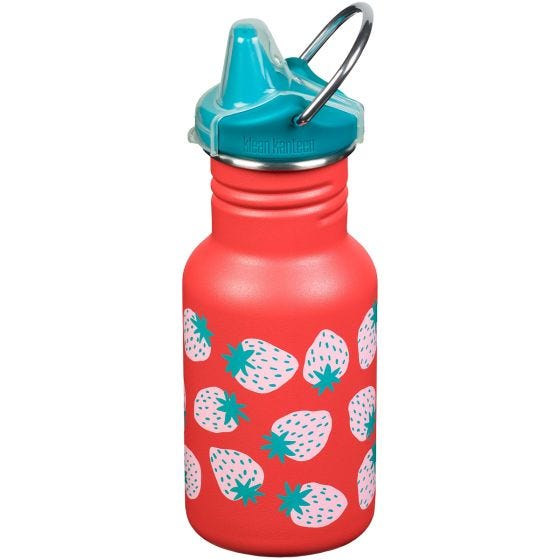 Garrafa Klean Kanteen Kid Kanteen 355ml Sippy Cap - Coral Strawberries