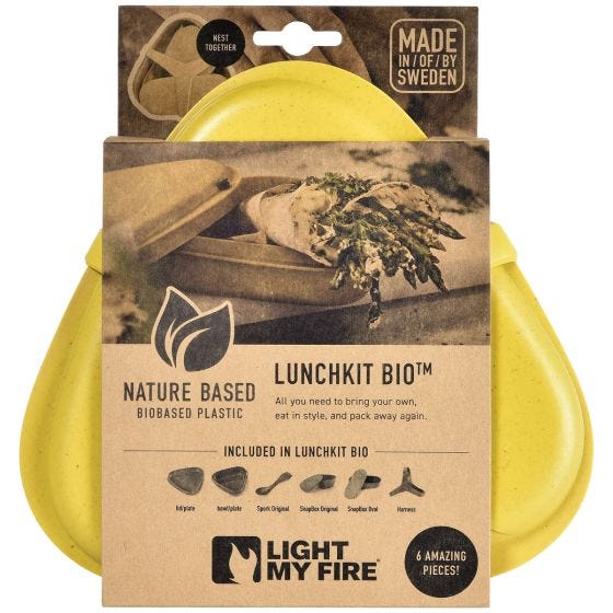 Conjunto Light My Fire LunchKit Bio 6pcs - Musty Yellow