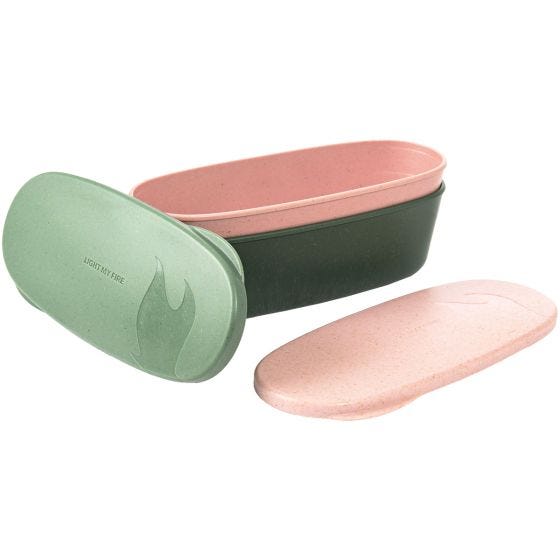 Merendeira Light My Fire SnapBox Oval Bio 2 pacotes - Sandy Green/Dusty Pink