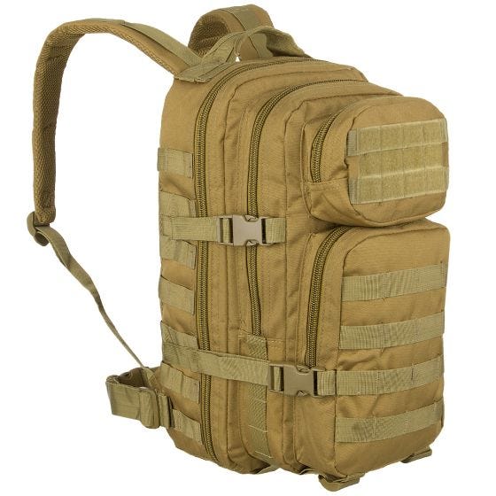 Mochila de Assalto Pequena Mil-Tec MOLLE US - Coyote
