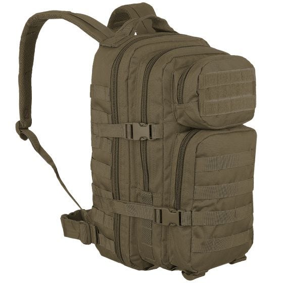 Mochila de Assalto Pequena Mil-Tec MOLLE US - Verde-Azeitona