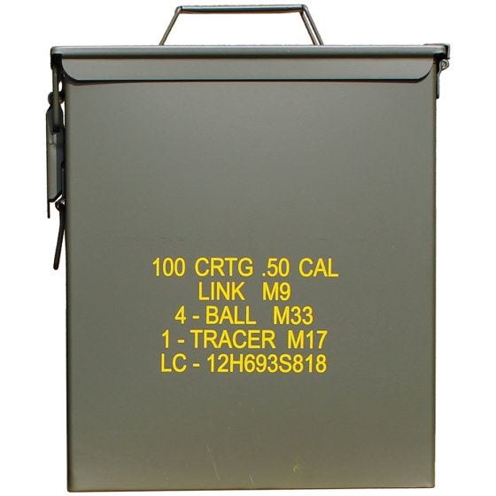 Caixa de Munições Grande Mil-Tec US M9 Cal.50 - Verde-Azeitona