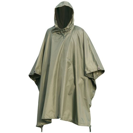 Poncho Impermeável Mil-Tec Ripstop - Verde-Azeitona