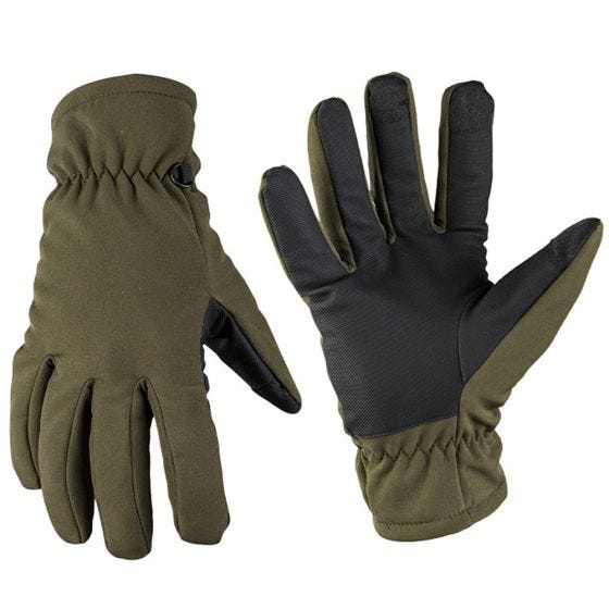 Luvas Softshell Mil-Tec Thinsulate - Verde-Azeitona