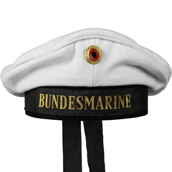 Mil-Tec BM Navy Hat with Insignia - Branco