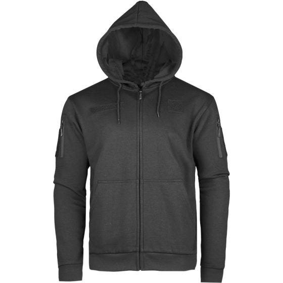 Camisola com Capuz com Fecho Mil-Tec Tática - Preto