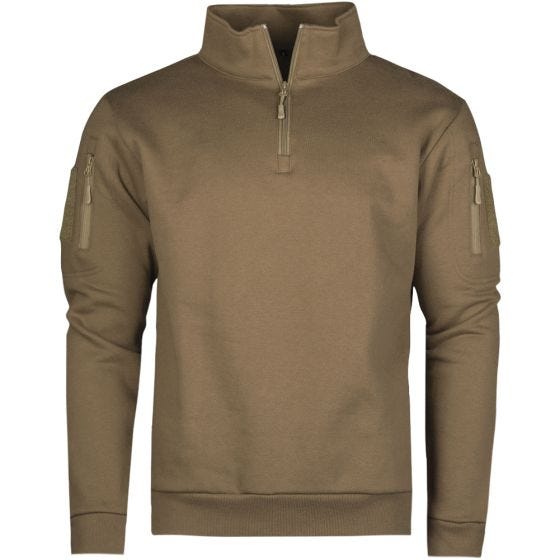 Sweatshirt com Fecho Mil-Tec Tática - Dark Coyote