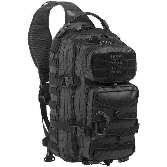 Mochila de Assalto de Alça Única Grande Mil-Tec - Preto