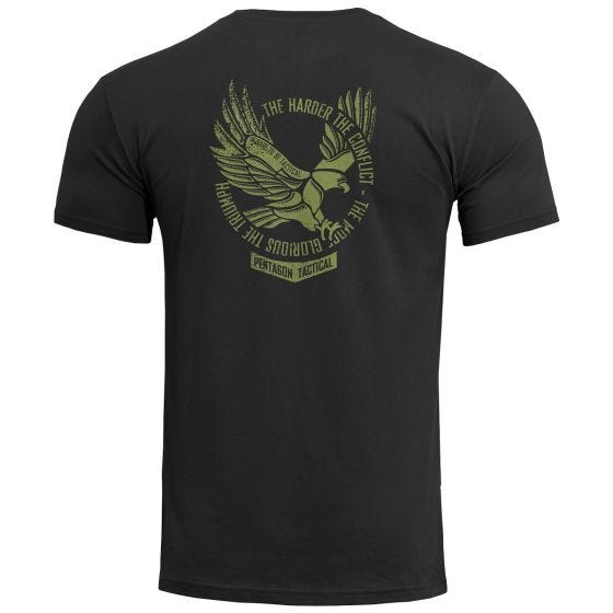 T-Shirt Pentagon Ageron Eagle - Preto