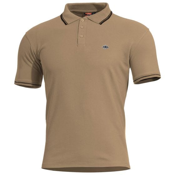 Pólo Pentagon Aniketos Stripes - Tan Brown
