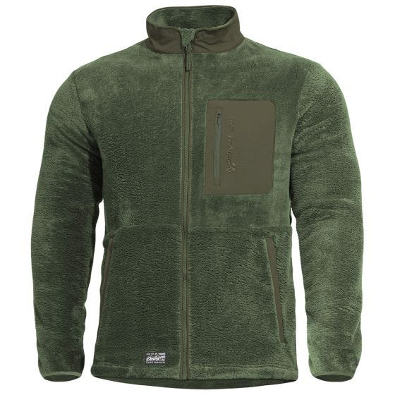 Sweater com fecho integral Pentagon Grizzly - Camo Green