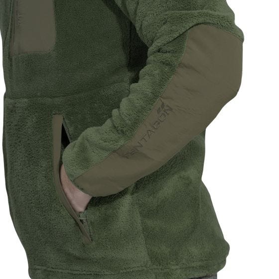 Sweater com fecho integral Pentagon Grizzly - Camo Green