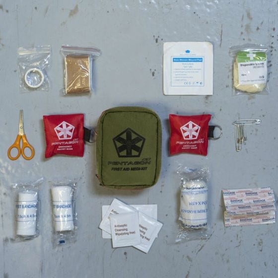 Kit de Primeiros Socorros Pentagon Hippokrates - Verde Azeitona