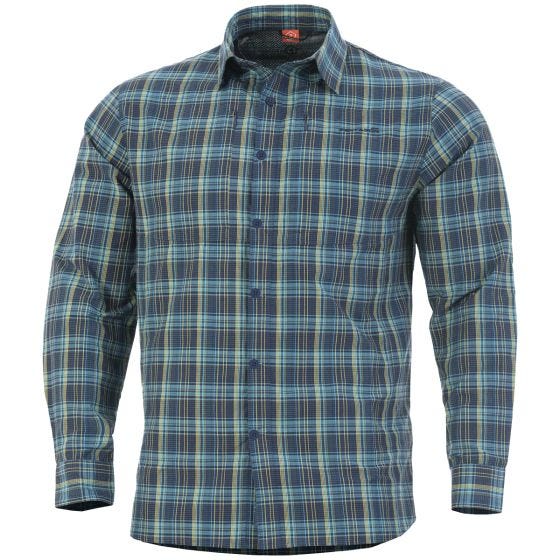 Camisa Pentagon QT Tactical Azul Xadrez