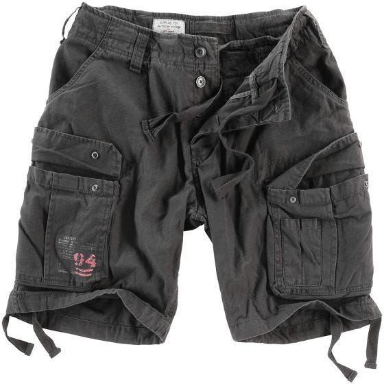 Calções Surplus Airborne Vintage - Preto Lavado