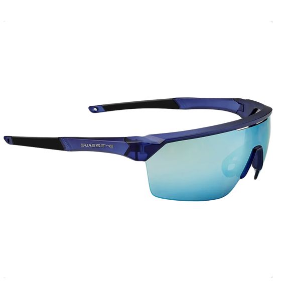 Óculos de sol Swiss Eye Sprint RX - Lente Smoke BW / Cristal Azul Escuro Mate / Armação Preta