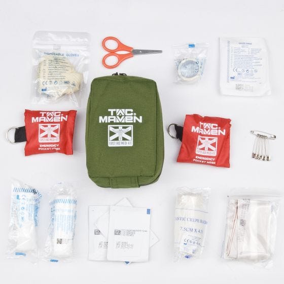 Kit de primeiros socorros TAC MAVEN Hippokrates - Verde Azeitona