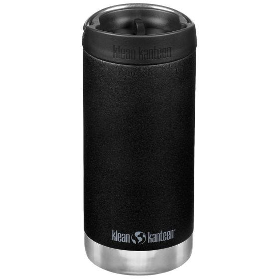 Garrafa Térmica Klean Kanteen TKWide Cafe Cap 355 ml - Preto