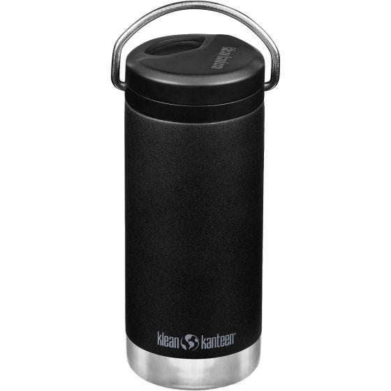 Garrafa térmica Klean Kanteen TKWide 355ml Twist Cap w/Straw - Preto