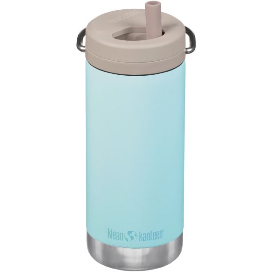 Garrafa térmica Klean Kanteen TKWide 355ml Twist Cap w/Straw - Blue Tint
