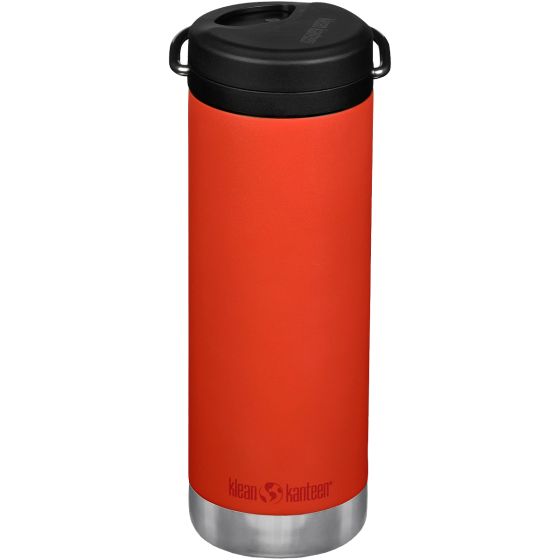 Garrafa Térmica Klean Kanteen TKWide Cafe Cap 473 ml Twist Cap w/Straw - Tiger Lilly