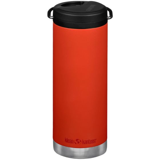Garrafa Térmica Klean Kanteen TKWide Cafe Cap 592 ml Twist Cap w/Straw - Tiger Lilly