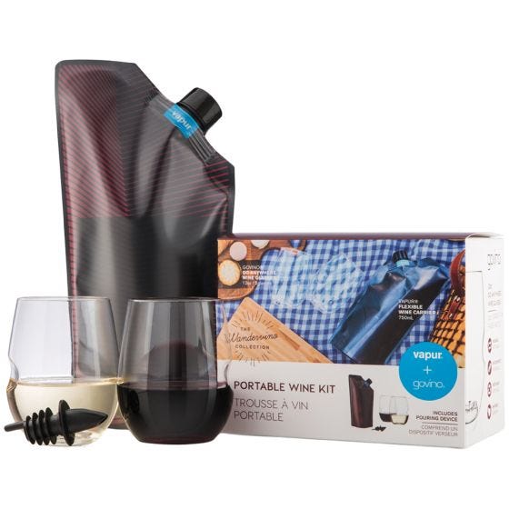 Vapur Wandervino Collection & Conjunto de 2 copos Maroon