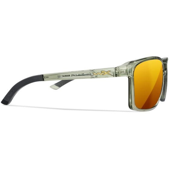 Óculos Wiley X WX Alfa - Captivate Polarized Bronze Mirror Lenses / Gloss Crystal Light Olive/Grey