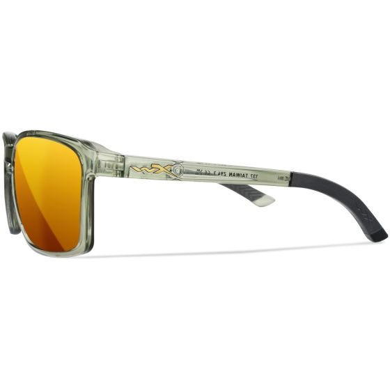 Óculos Wiley X WX Alfa - Captivate Polarized Bronze Mirror Lenses / Gloss Crystal Light Olive/Grey