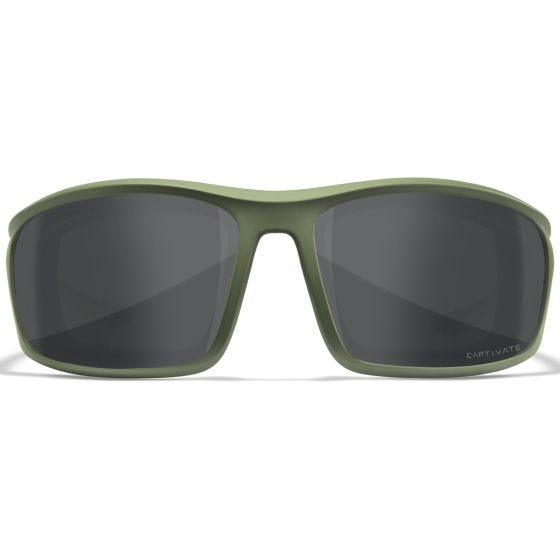 Óculos Wiley X WX Grid - Captivate Polarized Grey Mirror Lenses / Matte Utility Green Frame