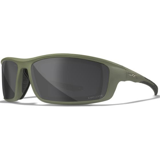 Óculos Wiley X WX Grid - Captivate Polarized Grey Mirror Lenses / Matte Utility Green Frame