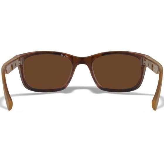 Óculos Wiley X WX Helix - Captivate Polarized Green Mirror Lenses / Gloss Demi Brown Frame