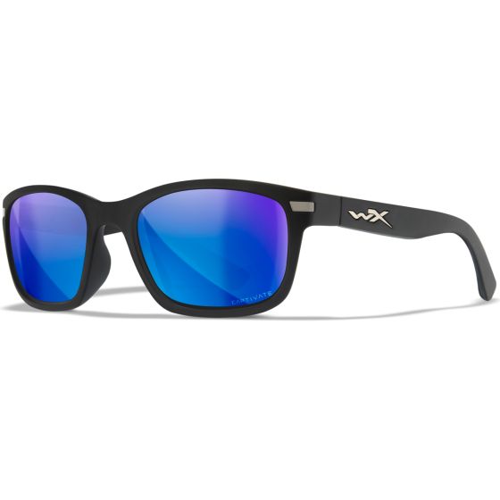 Óculos Wiley X WX Helix - Captivate Polarized Blue Mirror Lenses / Matte Black Frame