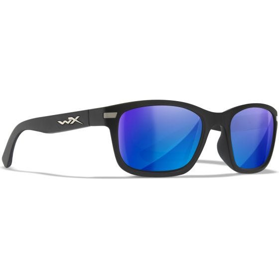Óculos Wiley X WX Helix - Captivate Polarized Blue Mirror Lenses / Matte Black Frame