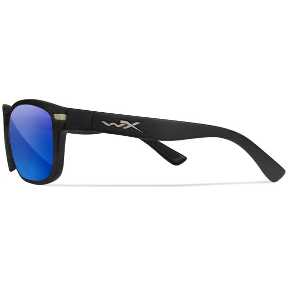 Óculos Wiley X WX Helix - Captivate Polarized Blue Mirror Lenses / Matte Black Frame