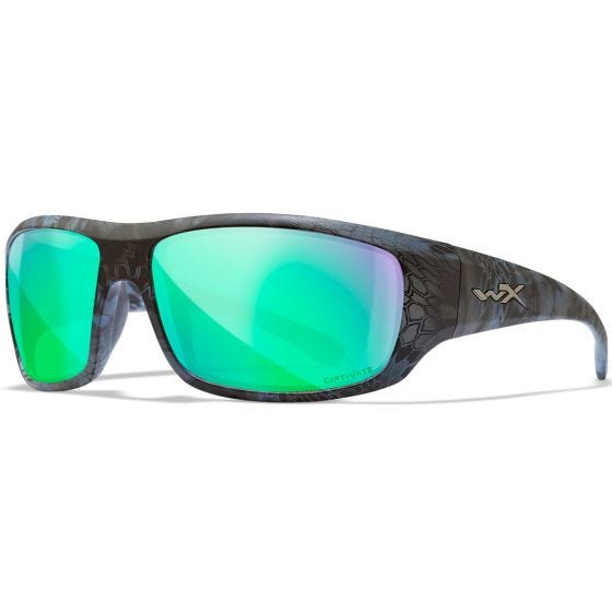 Óculos Wiley X WX Omega - Polarized Blue Mirror Lens / Gloss White Frame