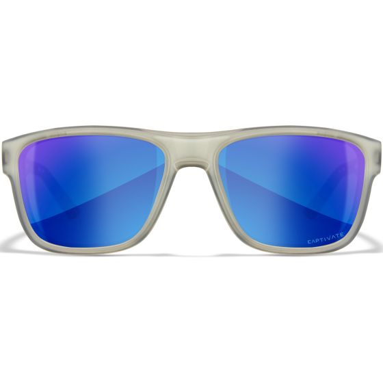 Óculos Wiley X WX Ovation - Captivate Polarized Blue Mirror Lenses / Matte Slate Frame