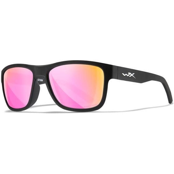 Óculos Wiley X WX Ovation - Captivate Polarized Rose Gold Mirror Lenses / Matte Black Frame
