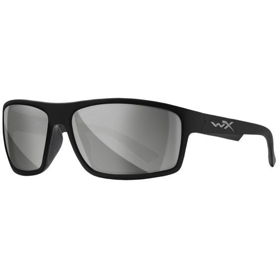 Óculos Wiley X WX Peak - Silver Flash Lenses / Gloss Black Frame