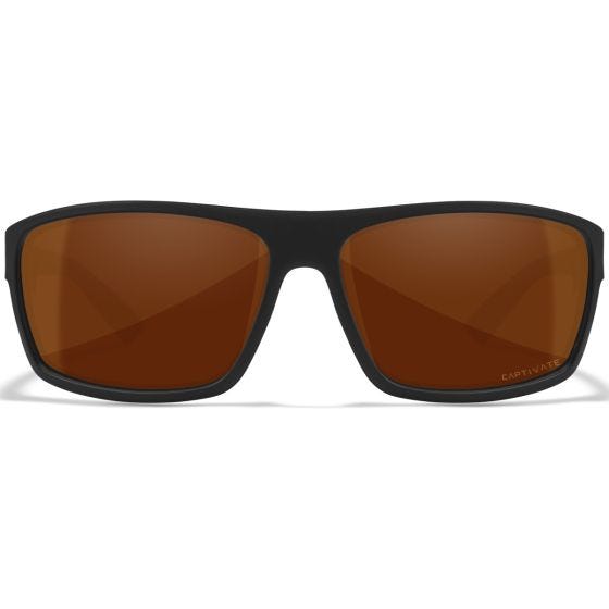 Óculos Wiley X WX Peak - Captivate Polarized Copper Lenses / Matte Black Frame