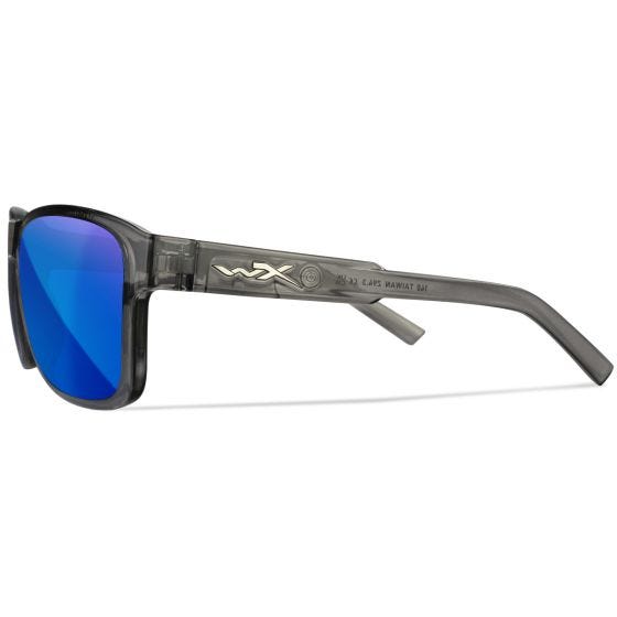 Óculos Wiley X WX Trek - Captivate Polarized Blue Mirror Lenses / Gloss Crystal Dark Grey Frame